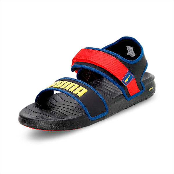 PUMAx1DER SOFTRIDE Men's Sandals, Puma Black-Sun Ray Yellow, extralarge-IND