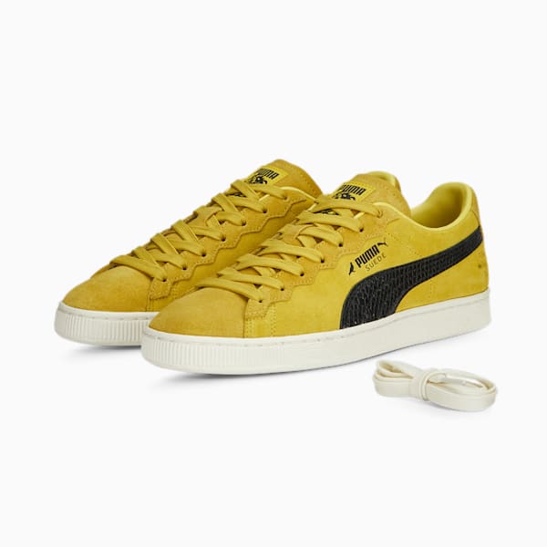 PUMA x STAPLE Suede Men's Sneakers, Fresh Pear-Sun Ray Yellow, extralarge-AUS