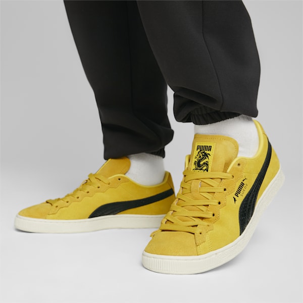 PUMA x STAPLE Suede Men's Sneakers, Fresh Pear-Sun Ray Yellow, extralarge-AUS