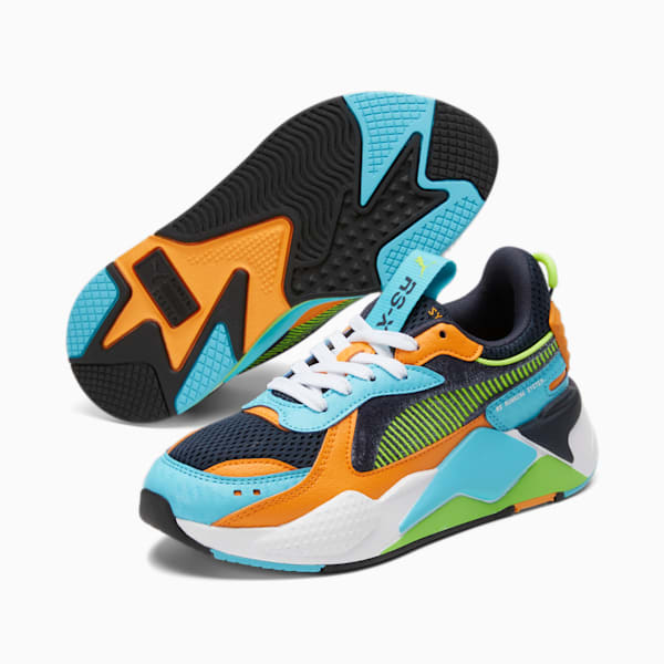 Zapatos deportivos RS-X Arcade para niños grandes , Parisian Night-Hero Blue-Yellow Alert