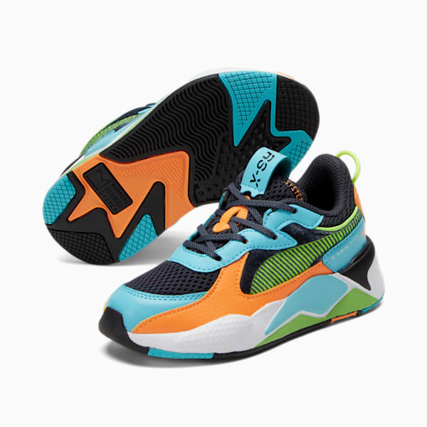 RS-X Arcade Little Kids' Sneakers , Parisian Night-Hero Blue-Yellow Alert