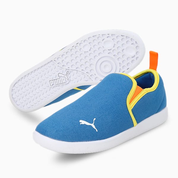 Tobey Youth Slip-On Shoes, PUMA Team Royal-Dandelion-Vibrant Orange, extralarge-IND