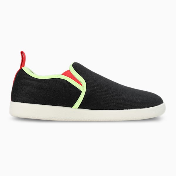 Tobey Youth Slip-On Shoes, PUMA Black-High Risk Red-Fizzy Light, extralarge-IND