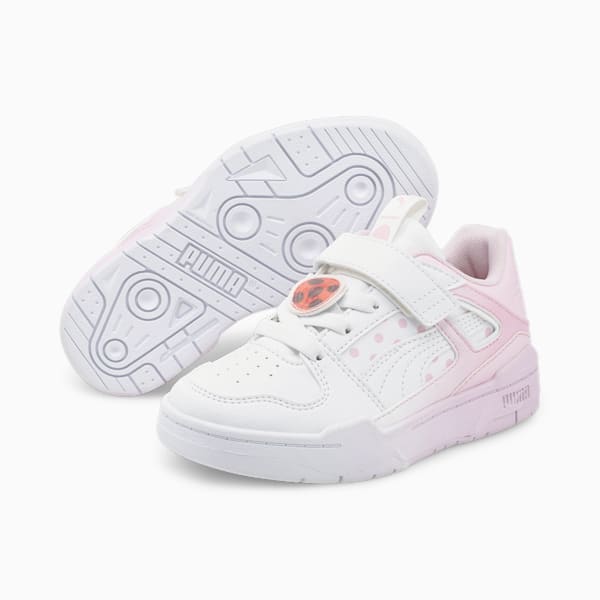 PUMA x MIRACULOUS Slipstream Little Kids' Sneakers, PUMA White-Pearl Pink, extralarge