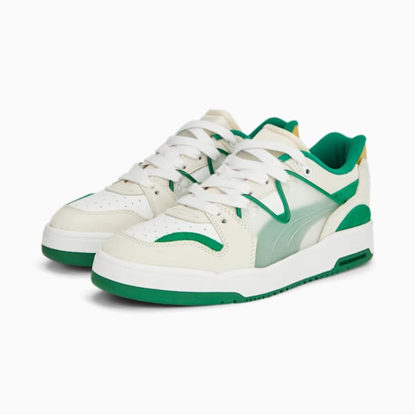 PUMA x JUNE AMBROSE Keeping Score Slipstream Sneakers, Warm White-Verdant Green-PUMA White