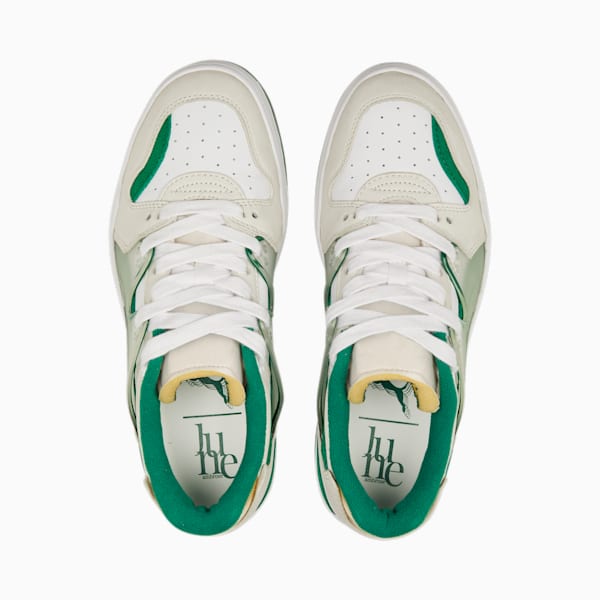 Espadrilles Keeping Score Slipstream PUMA x JUNE AMBROSE, Blanc chaud - Vert verdoyant - Blanc PUMA