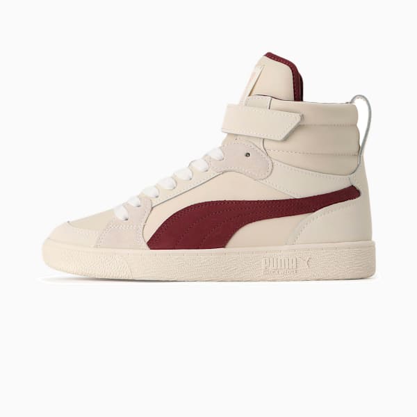 ウィメンズ バスケットボール PUMA x JUNE AMBROSE キーピングスコア ラルフサンプソン スニーカー, Whisper White-Aubergine