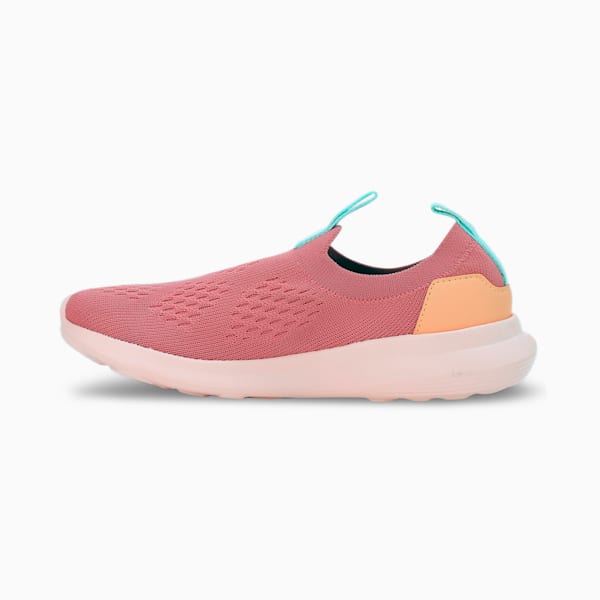 Gripeal Youth Slip-On Shoes, Hibiscus Flower-Rose Dust-Orange Peach, extralarge-IND