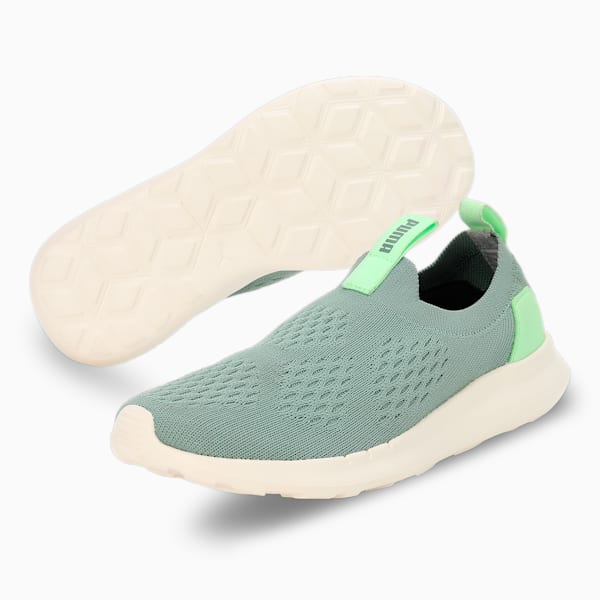 Gripeal Slip On Youth Sneakers, Dusty Green-Spring Fern-Pristine, extralarge-IND