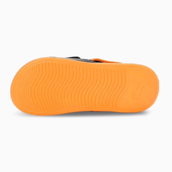 Popcat 20 Backstrap V1 Kids' Slides, Zinnia-PUMA Black-PUMA White, extralarge-IND