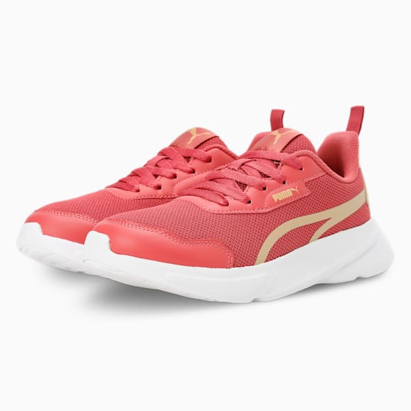 Alfarun Metallic Women's Sneakers, Heartfelt-Metallic Gold-PUMA White, extralarge-IND