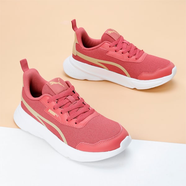 Alfarun Metallic Women's Sneakers, Heartfelt-Metallic Gold-PUMA White, extralarge-IND