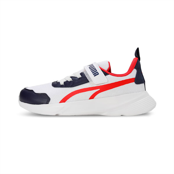 PUMA Alfarun Youth Sneakers, PUMA White-PUMA Navy-PUMA Red, extralarge-IND