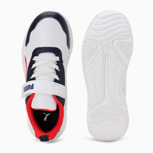 PUMA Alfarun Youth Sneakers, PUMA White-PUMA Navy-PUMA Red, extralarge-IND