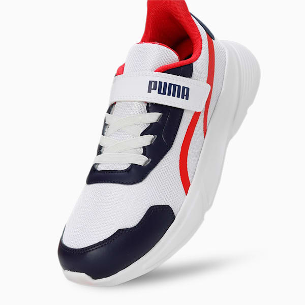 PUMA Alfarun Youth Sneakers, PUMA White-PUMA Navy-PUMA Red, extralarge-IND