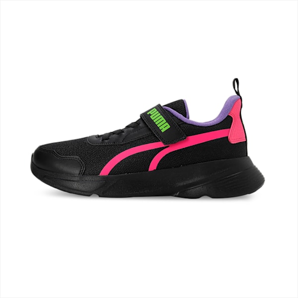 Alfarun Youth Sneakers, PUMA Black-Glowing Pink-Pitch Green, extralarge-IND