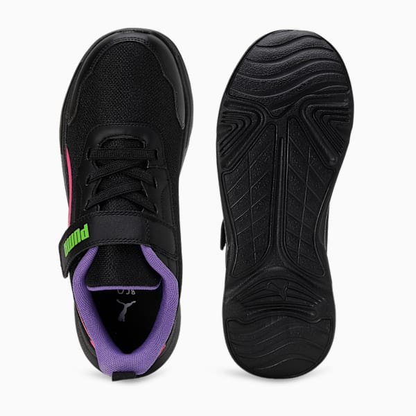 Alfarun Youth Sneakers, PUMA Black-Glowing Pink-Pitch Green, extralarge-IND