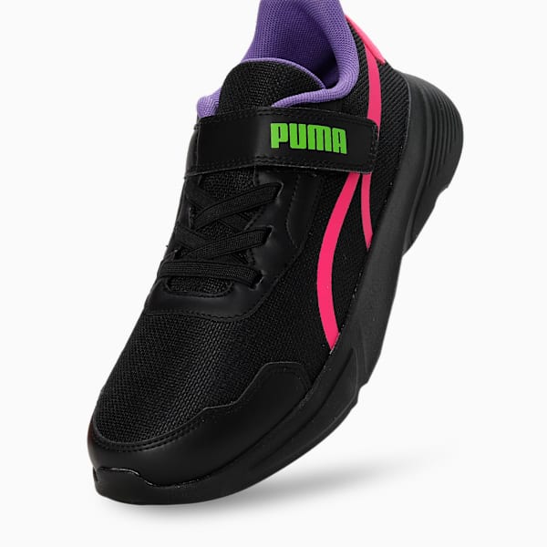 Alfarun Youth Sneakers, PUMA Black-Glowing Pink-Pitch Green, extralarge-IND