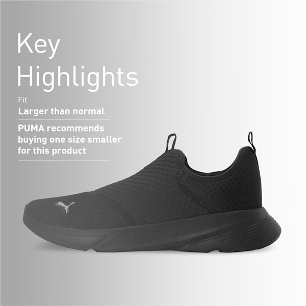 Melanite Slip On Men's Sneakers, PUMA Black-PUMA White, extralarge-IND