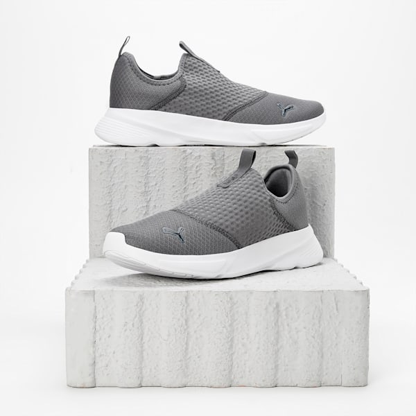 Melanite Slip On Men's Sneakers, Cool Dark Gray-PUMA Black-PUMA White, extralarge-IND