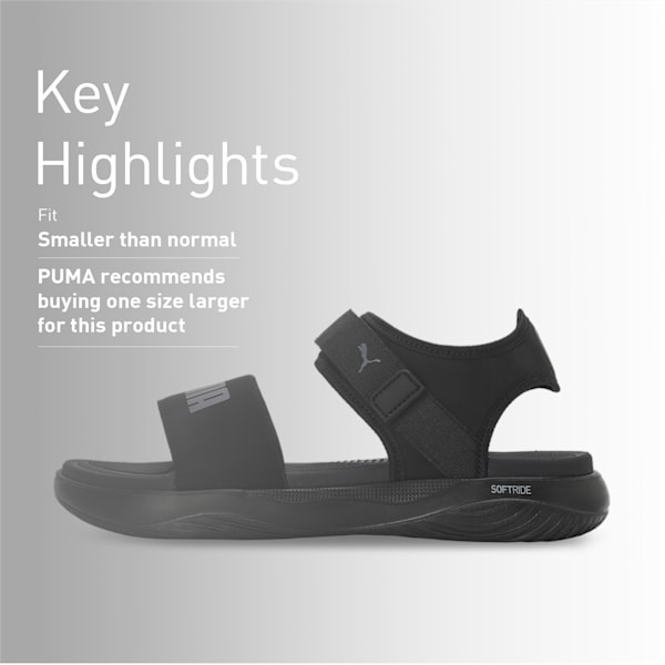 SOFTRIDE Seave Sandals, PUMA Black-Cool Dark Gray, extralarge-IND