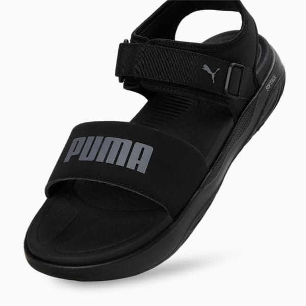 Puma SOFTRIDE Seave Unisex Sandals, PUMA Black-Cool Dark Gray, extralarge-IND