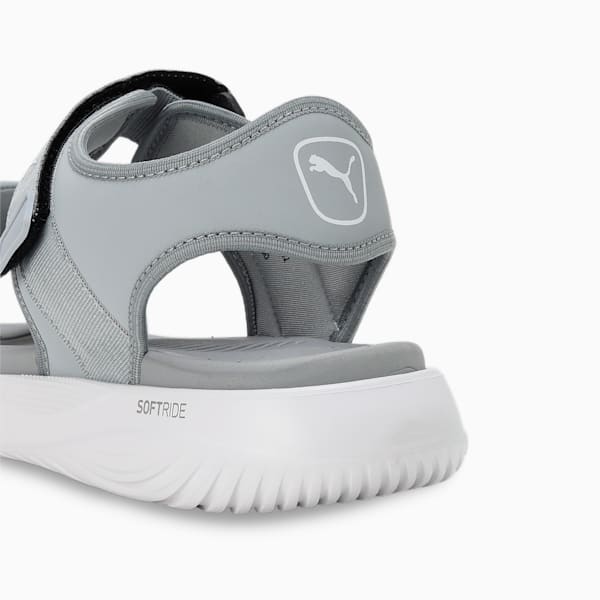 SOFTRIDE Seave Sandals, Cool Mid Gray-PUMA White, extralarge-IND