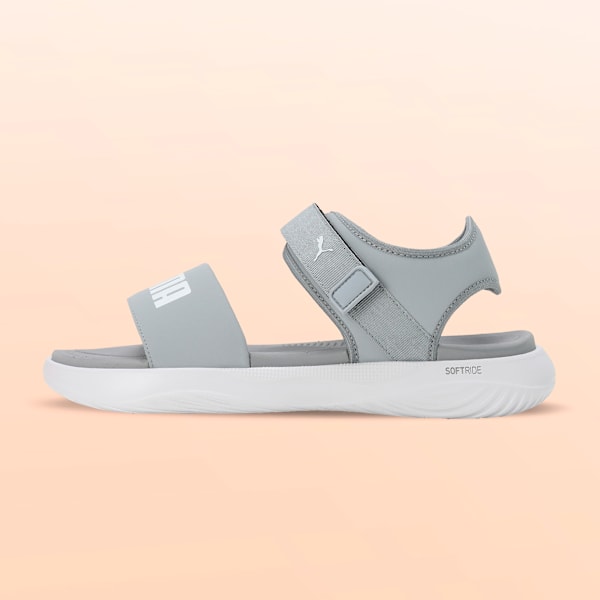SOFTRIDE Seave Sandals, Cool Mid Gray-PUMA White, extralarge-IND