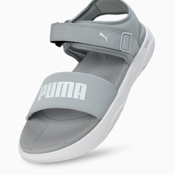 SOFTRIDE Seave Sandals, Cool Mid Gray-PUMA White, extralarge-IND