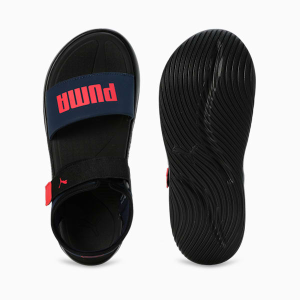 Puma SOFTRIDE Seave Unisex Sandals, Club Navy-Active Red-PUMA Black, extralarge-IND