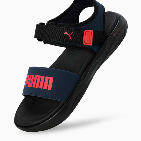 Puma SOFTRIDE Seave Unisex Sandals, Club Navy-Active Red-PUMA Black, extralarge-IND