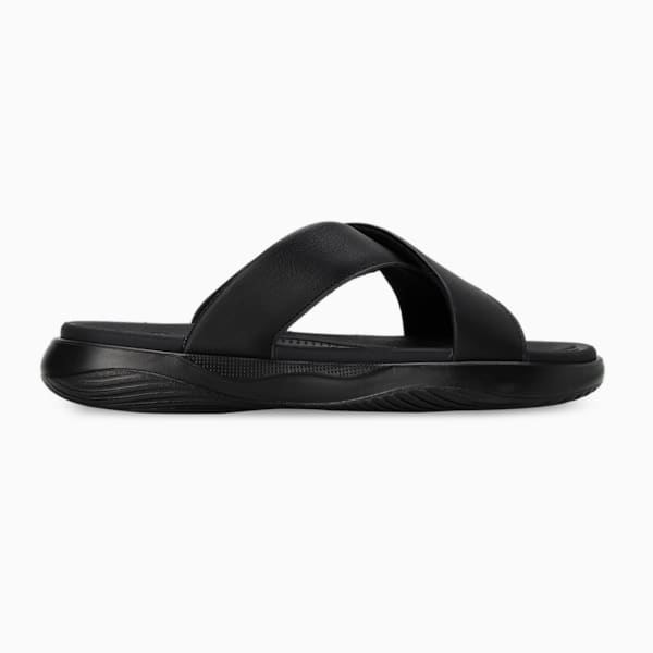 SOFTRIDE Seave Sandals, PUMA Black-PUMA Gold, extralarge-IND