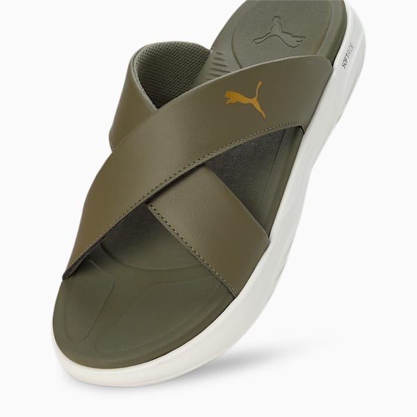 SOFTRIDE Seave Sandals, PUMA Olive-Warm White-PUMA Gold, extralarge-IND
