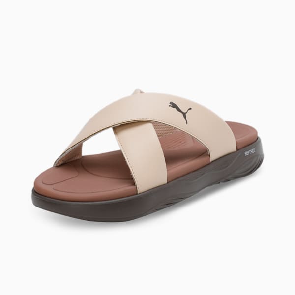 PUMA SOFTRIDE Seave Unisex Sandals, Chocolate-Brown Mushroom-Alpine Snow, extralarge-IND