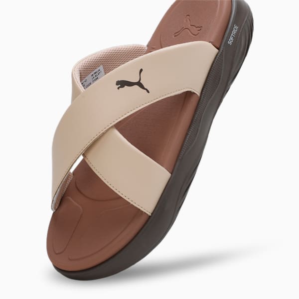 PUMA SOFTRIDE Seave Unisex Sandals, Chocolate-Brown Mushroom-Alpine Snow, extralarge-IND