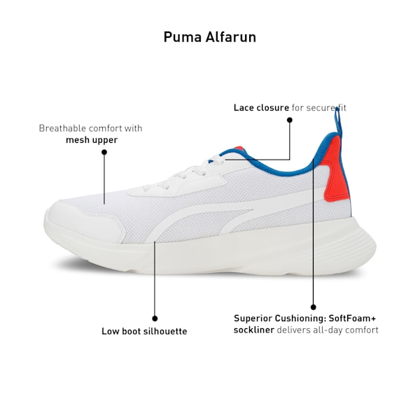Alfarun Men's Sneakers, PUMA White-PUMA Team Royal-PUMA Red, extralarge-IND