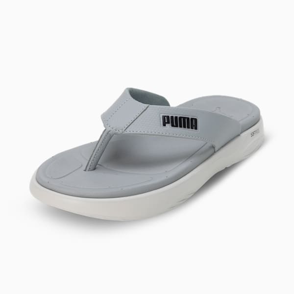 SOFTRIDE Seave Flip-Flops, Feather Gray-Cool Mid Gray-PUMA Black, extralarge-IND