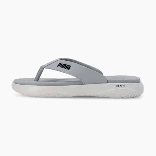 Puma SOFTRIDE Seave Unisex Flip-Flops, Feather Gray-Cool Mid Gray-PUMA Black, extralarge-IND