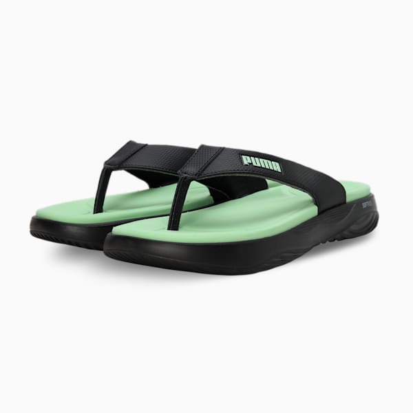 SOFTRIDE Seave Flip-Flops, PUMA Black-Spring Fern, extralarge-IND