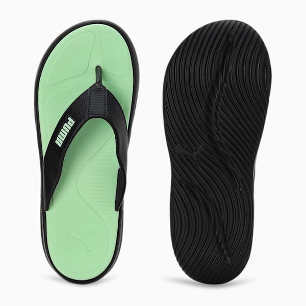 Puma SOFTRIDE Seave Unisex Flip-Flops, PUMA Black-Spring Fern, extralarge-IND