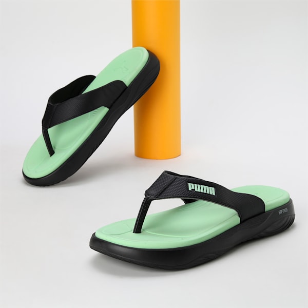 SOFTRIDE Seave Flip-Flops, PUMA Black-Spring Fern, extralarge-IND