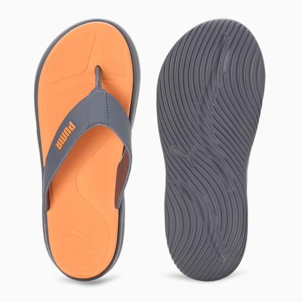Puma SOFTRIDE Seave Unisex Flip-Flops, Gray Tile-Clementine, extralarge-IND