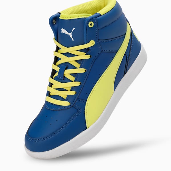 Pluto Youth Sneakers, Clyde Royal-Yellow Burst-PUMA White, extralarge-IND