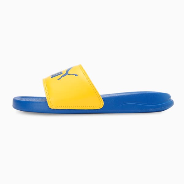 PUMA Popcat 20 x1DER Youth Slides, PUMA Team Royal-Dandelion, extralarge-IND