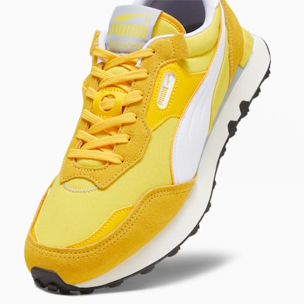 Rider FV Pop FS Unisex Sneakers, Pelé Yellow-PUMA White, extralarge-IND
