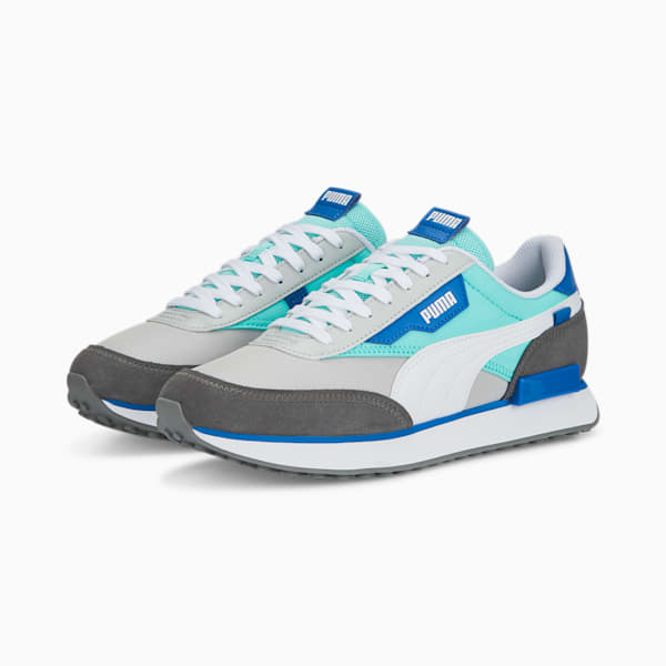 Future Rider New Core Sneakers, Cool Light Gray-Electric Peppermint, extralarge-IND