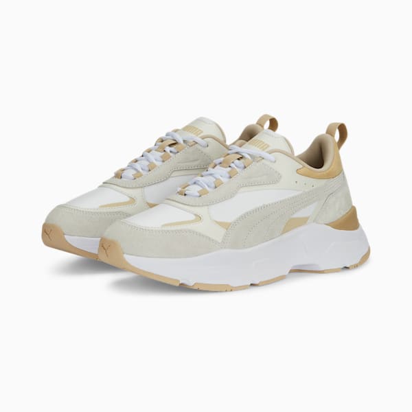 Cassia Mix Women's Sneakers, PUMA White-Vapor Gray-Granola, extralarge