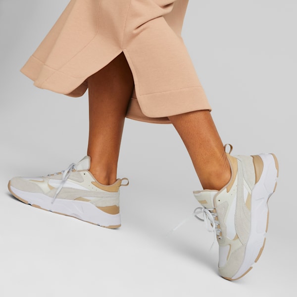 Tenis Cassia para mujer, PUMA White-Vapor Gray-Granola, extralarge