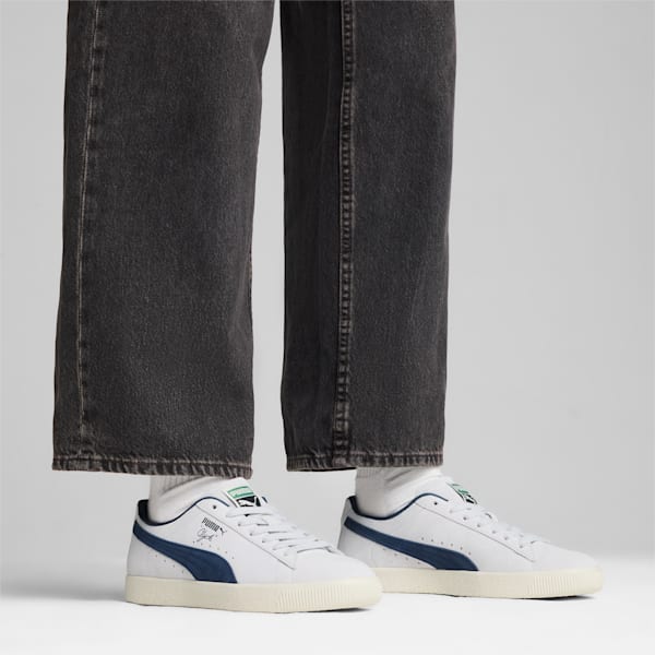 Tenis Clyde OG, Silver Mist-Frosted Ivory-Club Navy, extralarge