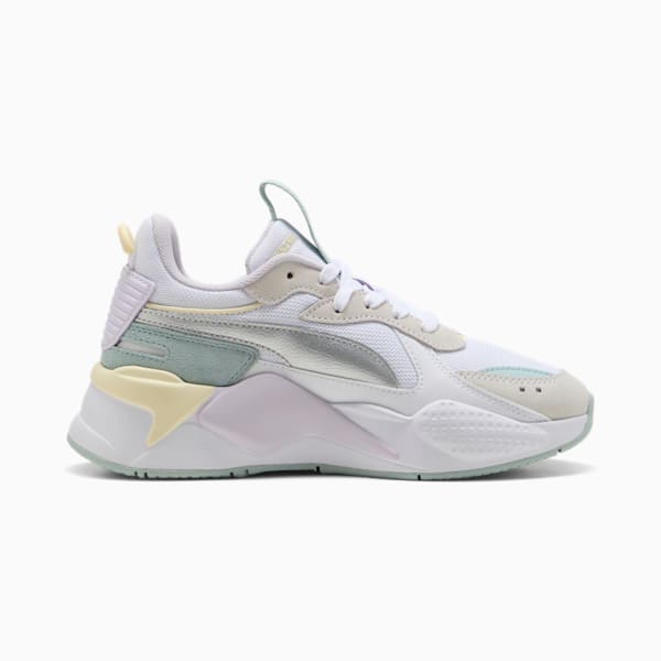 RS-X Metallic Big Kids' Sneakers, PUMA White-PUMA Silver, extralarge